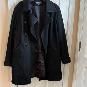 Classic black wool coat